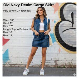 Old Navy Denim Cargo Skirt